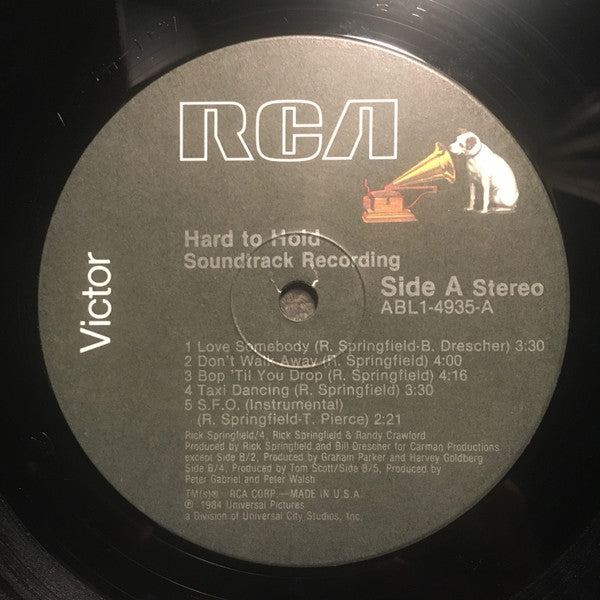Hard To Hold - Soundtrack Recording