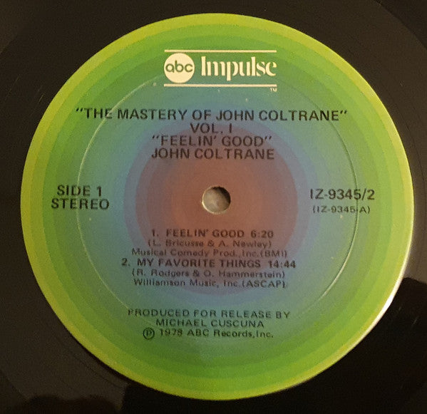 The Mastery Of John Coltrane / Vol. I Feelin' Good