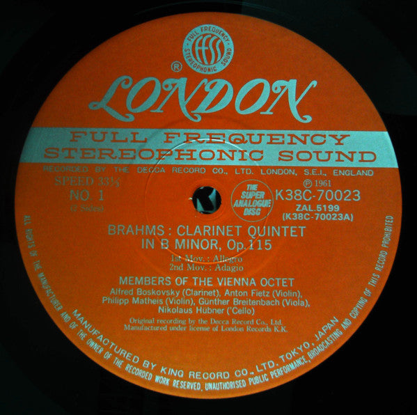 Clarinet Quintet In B Minor, Op. 115 / Adagio