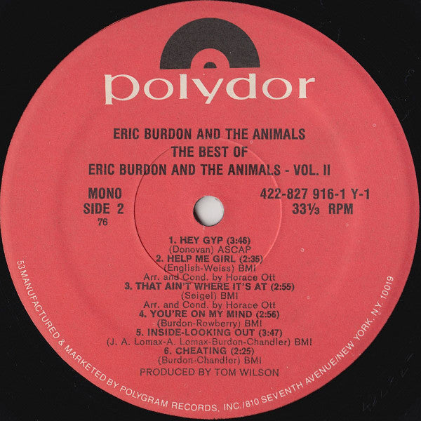 The Best Of Eric Burdon And The Animals Vol. II