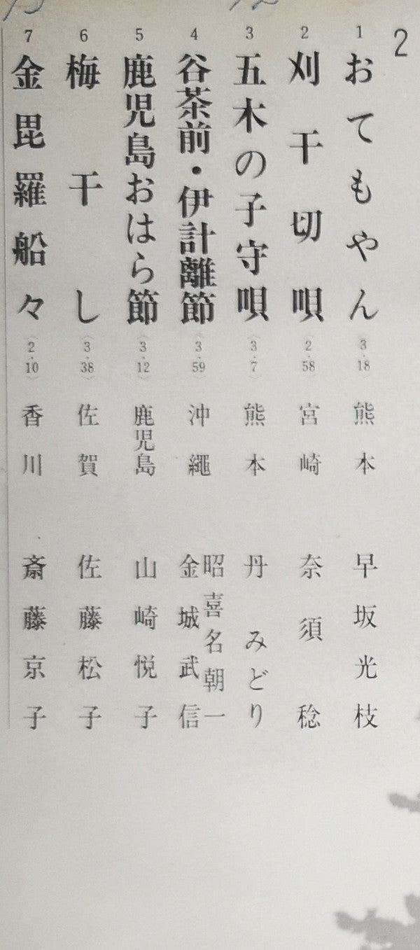 愛蔵盤 正調日本民謡全集(下巻)