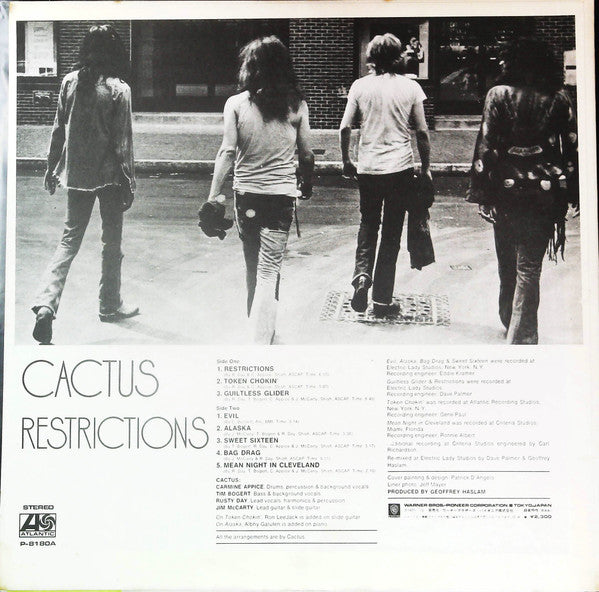 Release: Restrictions-Vinyl-Japan-1972-P-8180A-25889305