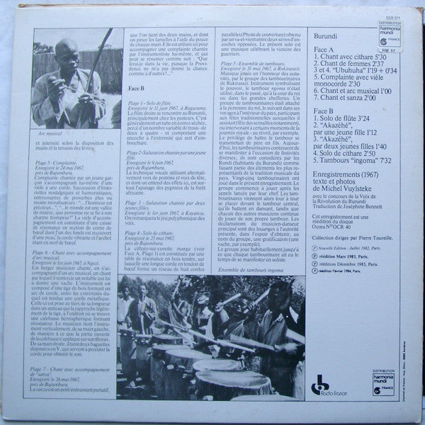 Burundi - Musiques Traditionnelles