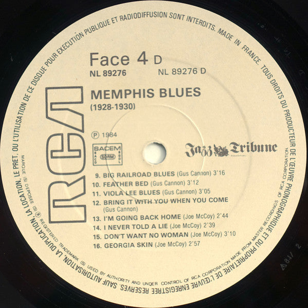 Memphis Blues (1928-1930)