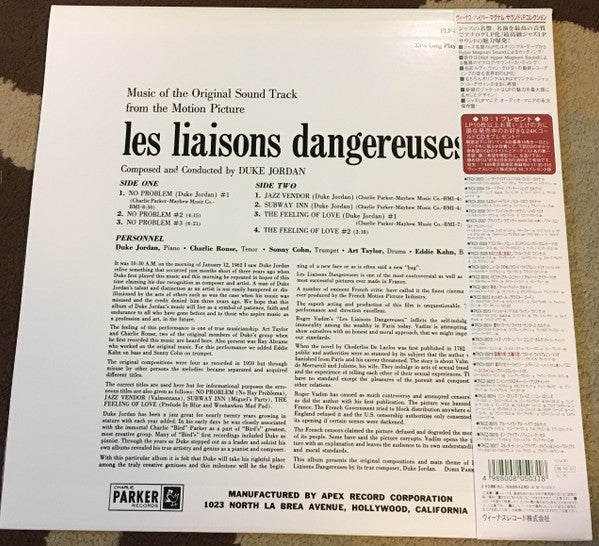 Music Of The Original Soundtrack From The Motion Picture Les Liaisons Dangereuses