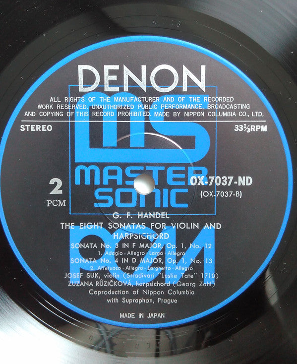 The Eight Sonatas For Violin And Harpsichord