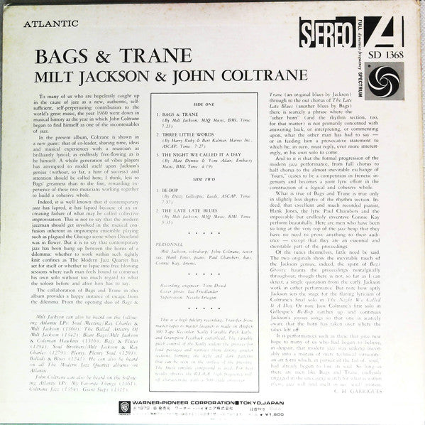 Release: Bags & Trane-Vinyl-Japan-1972-P-6098A-18808816
