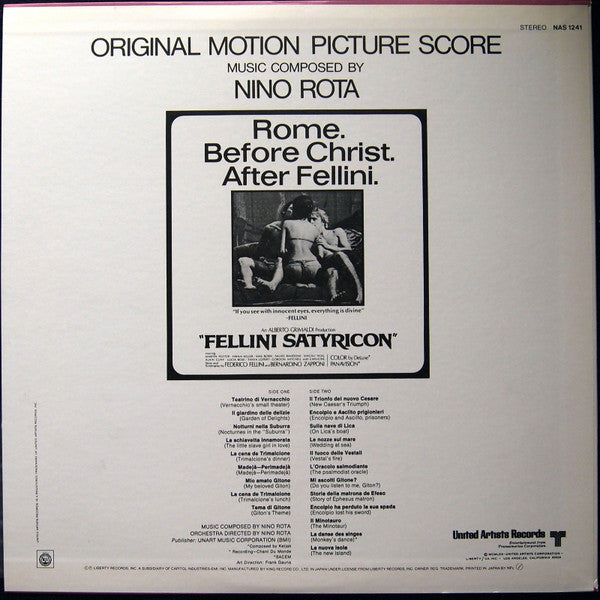 Fellini Satyricon - Original Motion Picture Score