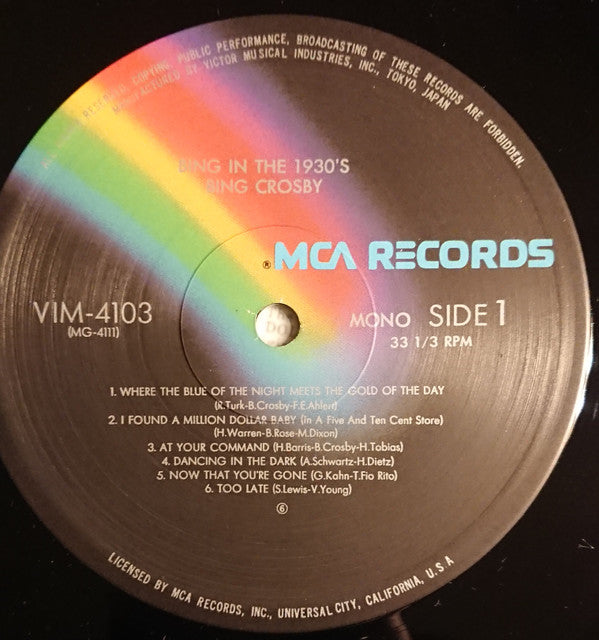 The Voice Of Bing... In The 1930's