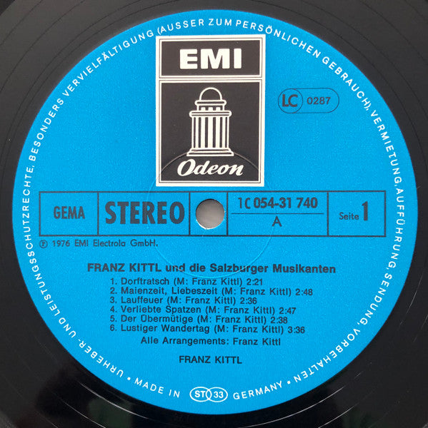 Franz Kittl Und Die Salzburger Musikanten