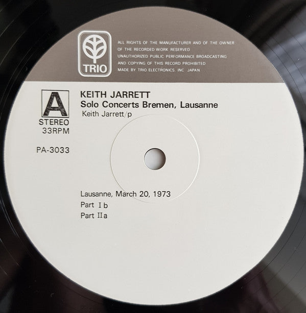 Solo Concerts: Bremen / Lausanne