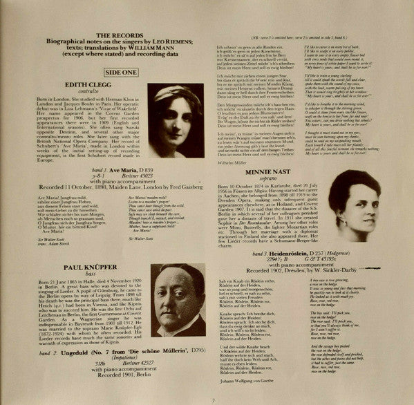Schubert Lieder on Record 1898-1952