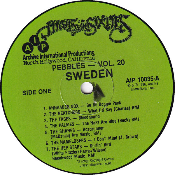 Pebbles Vol. 20 The Continent Lashes Back! European Garage Rock Part 4: Sweden