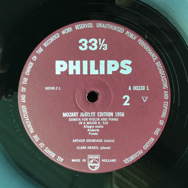 Sonate B-dur K.V. 454 Für Violine Und Klavier / Sonate A-dur K.V. 526 Für Violine Und Klavier