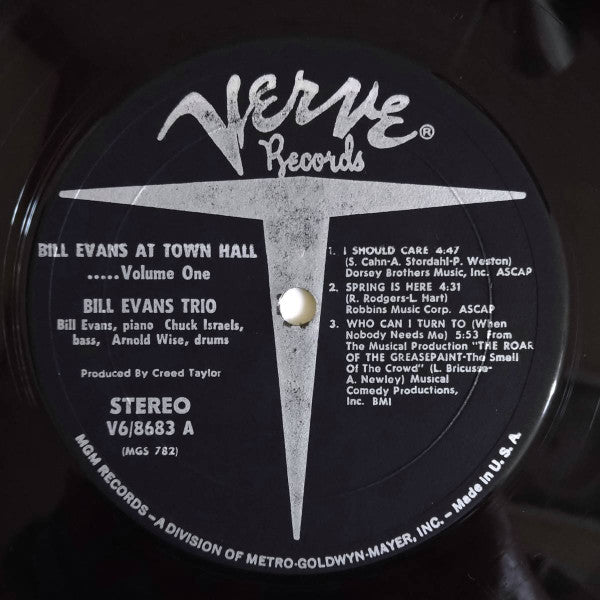 Bill Evans At Town Hall (Volume One)