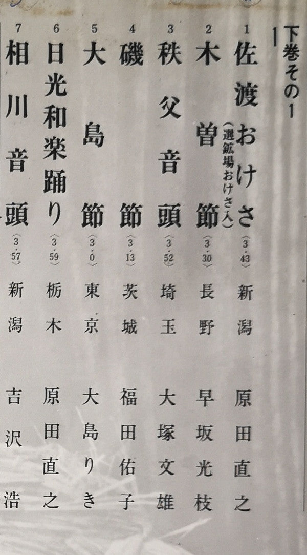 愛蔵盤 正調日本民謡全集(下巻)