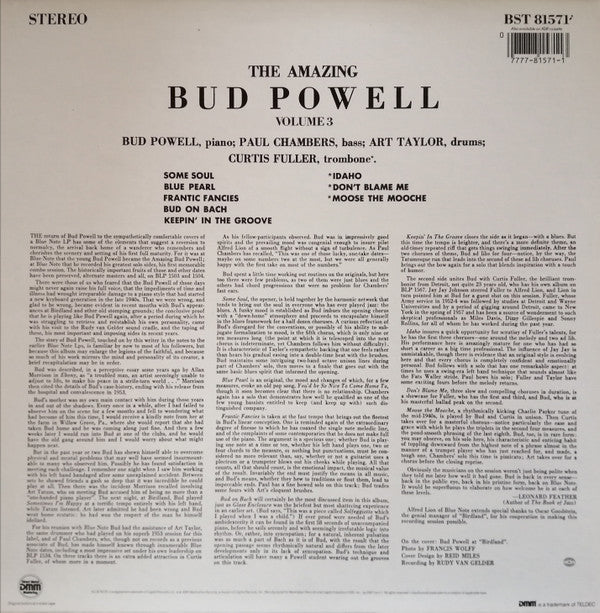 The Amazing Bud Powell, Vol. 3 - Bud!