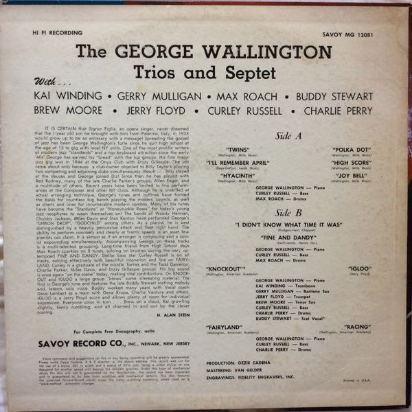 The George Wallington Trio