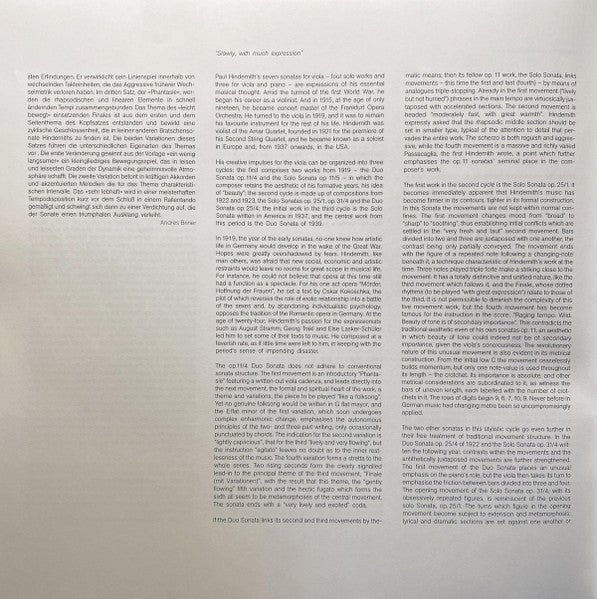 Sonatas For Viola / Piano And Viola Alone