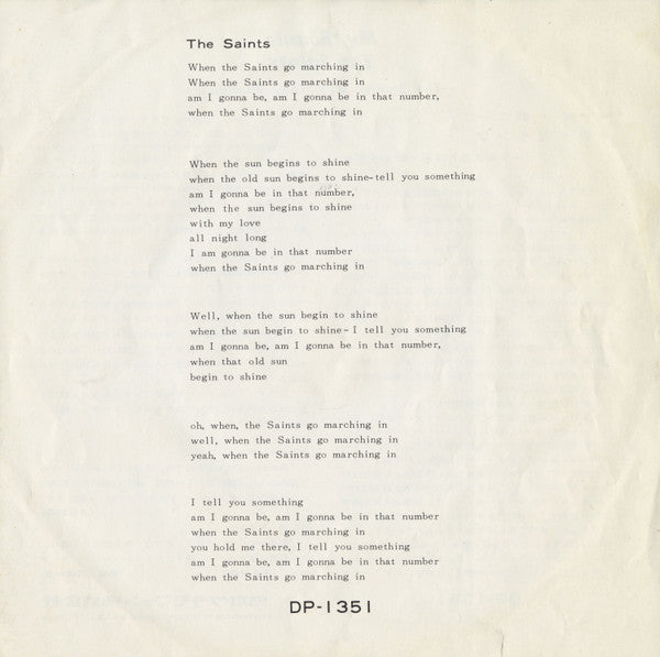 My Bonnie / The Saints