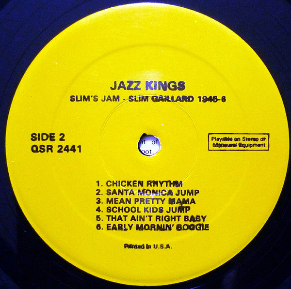 Slim's Jam - Slim Gaillard 1945-6