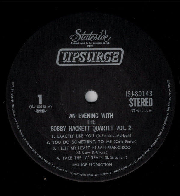 An Evening With The Bobby Hackett Quartet Vol. 2