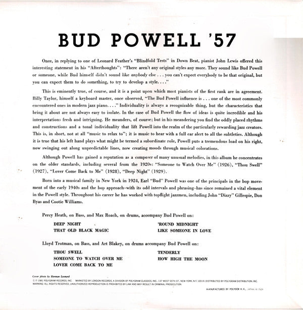Bud Powell '57
