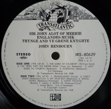 Sir John Alot Of Merrie Englandes Musyk Thyng & Ye Grene Knyghte = 鎧面の騎士