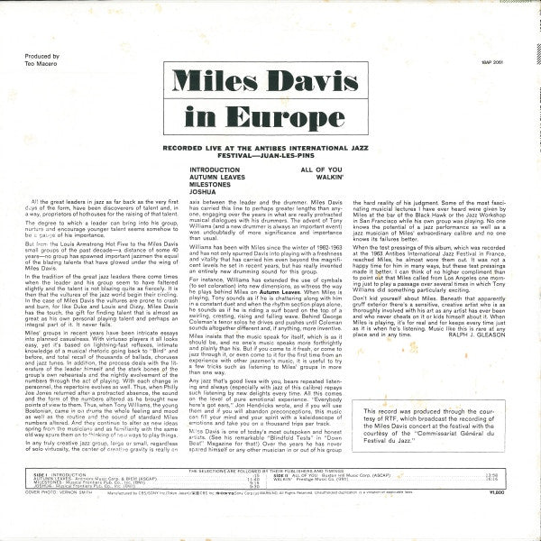 Miles Davis In Europe