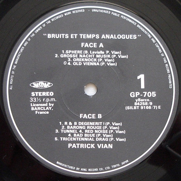 Bruits Et Temps Analogues
