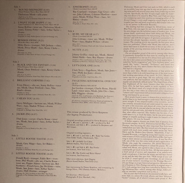 The Thelonious Monk Memorial Album