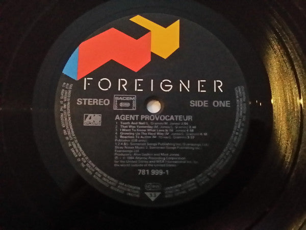 Release: Agent Provocateur-Vinyl-France-1984-781 999-1-9186722