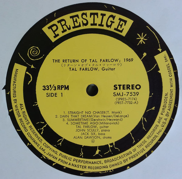 The Return Of Tal Farlow; 1969