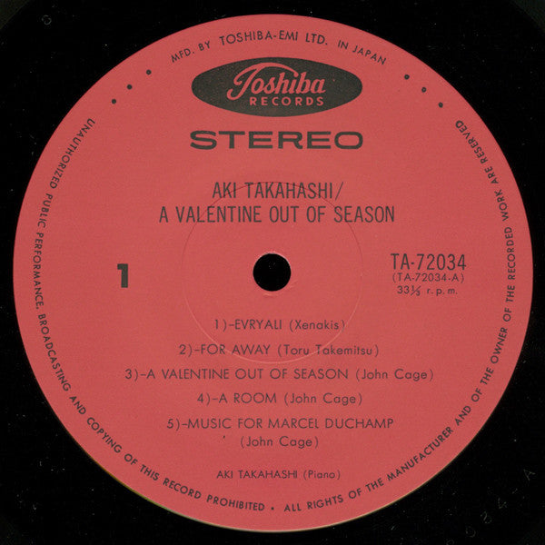 A Valentine Out Of Season