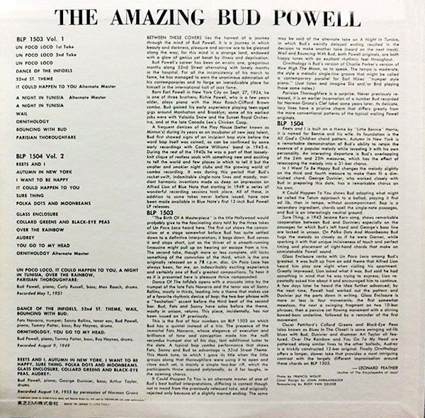 The Amazing Bud Powell, Volume 1