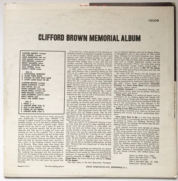 Clifford Brown Memorial Album