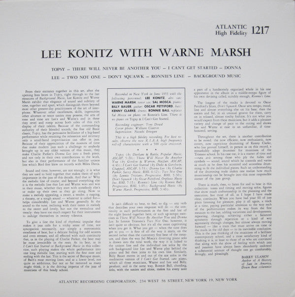 Lee Konitz With Warne Marsh