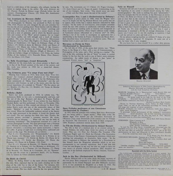 Homage To Erik Satie (His Original Works For Orchestra As Well As Orchestrations By Friends)