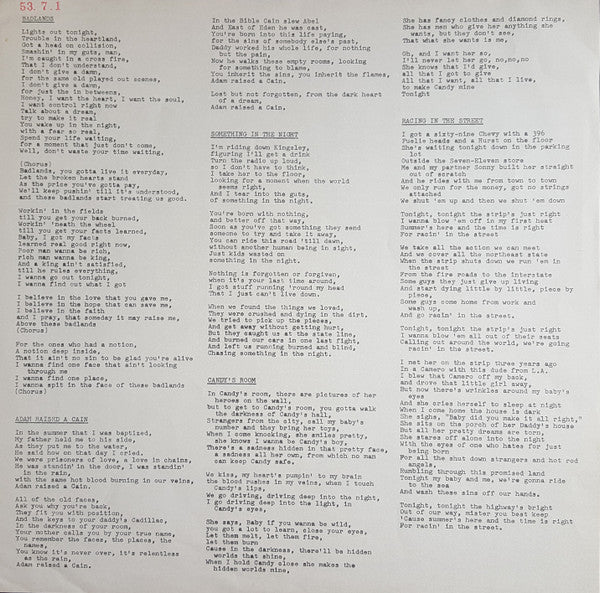 Darkness On The Edge Of Town = 闇に吠える街