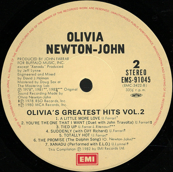 Olivia's Greatest Hits Vol. 2