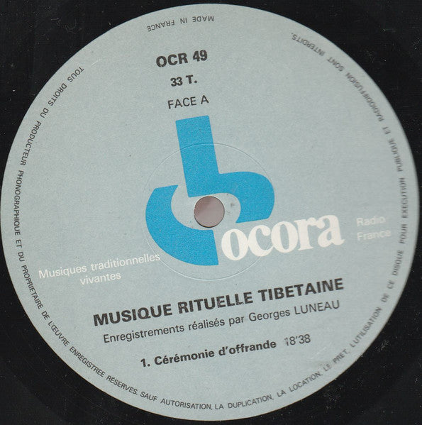 Tibet Musique Rituelle