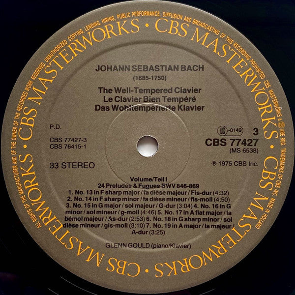Das Wohltemperierte Klavier BWV 846-893 = The Well-Tempered Clavier = Le Clavier Bien Tempéré