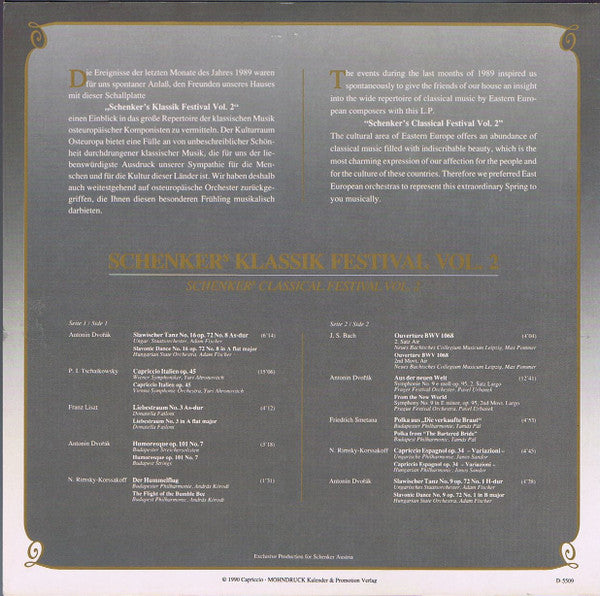 Schenker's Klassik Festival Vol. 2 (Frühling In Osteuropa - Spring In Eastern Europe)