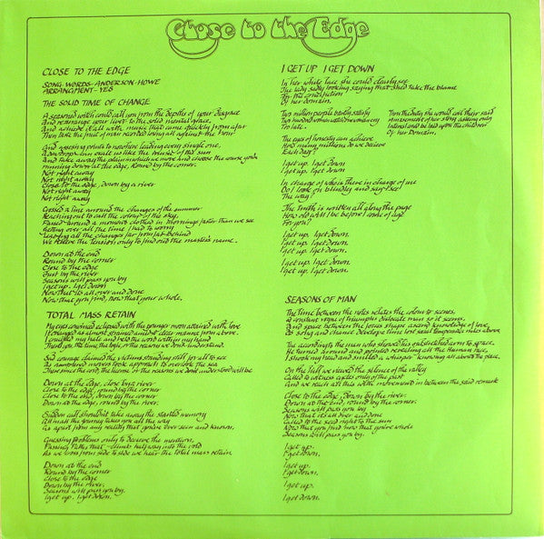 Close To The Edge = 危機