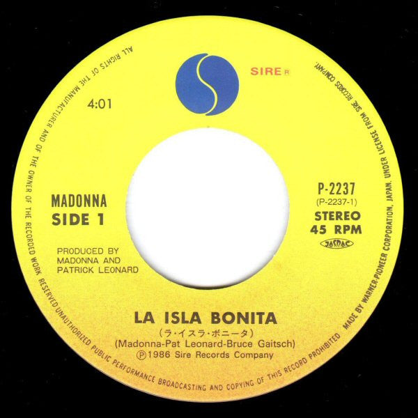 La Isla Bonita = ラ・イスラ・ボニータ