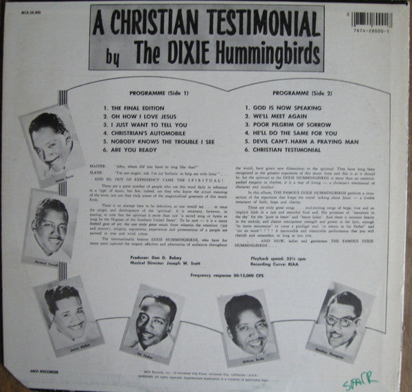 A Christian Testimonial