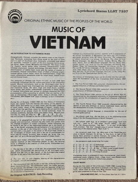 Music Of Vietnam