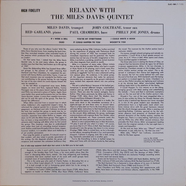 Relaxin' With The Miles Davis Quintet