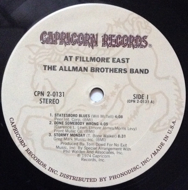 The Allman Brothers Band At Fillmore East