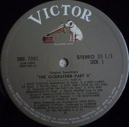 The Godfather Part II (Original Soundtrack Recording)